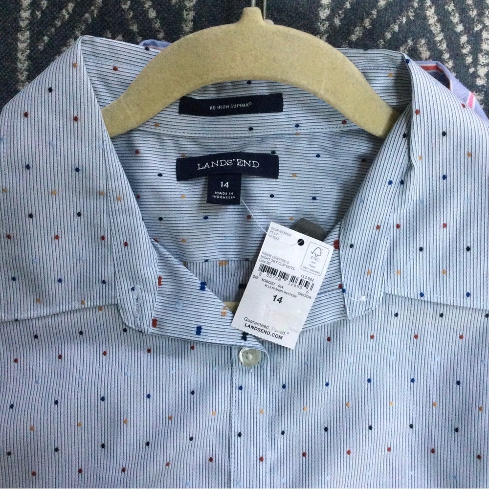 COPY - NWT Land’scEnd high quality No-Iron button down shirt. Price is PER SHIRT